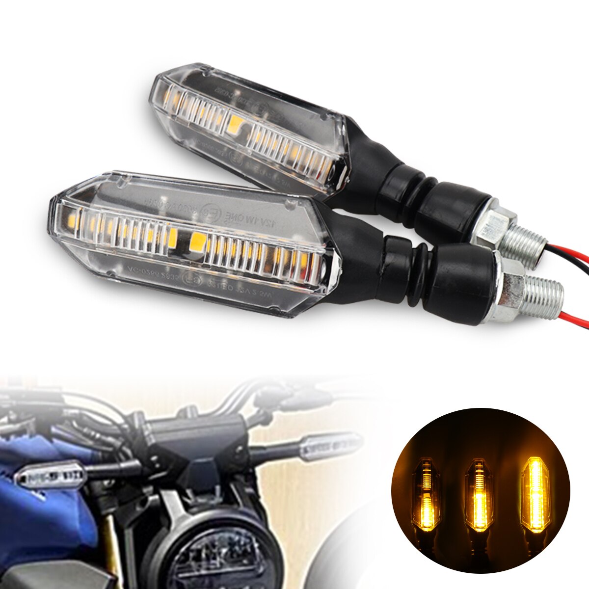 Sos Light Strobe - 2 adet motosiklet LED dönüş sinyali