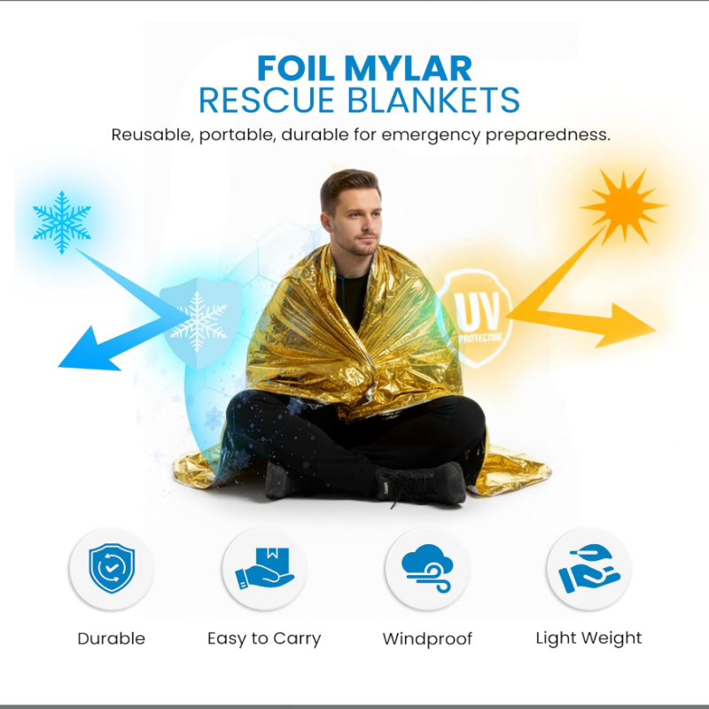 10 Paket Altın Yansıtıcı Acil  - Survival Blanket Reflective incelemesi ve fiyatı